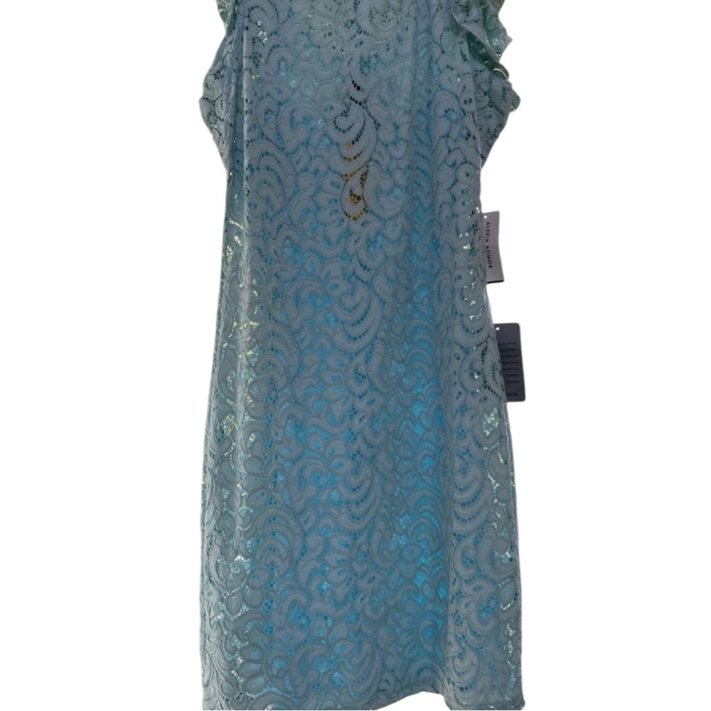 Beautiful Patterned Blue Dress - Picture 7 of 8